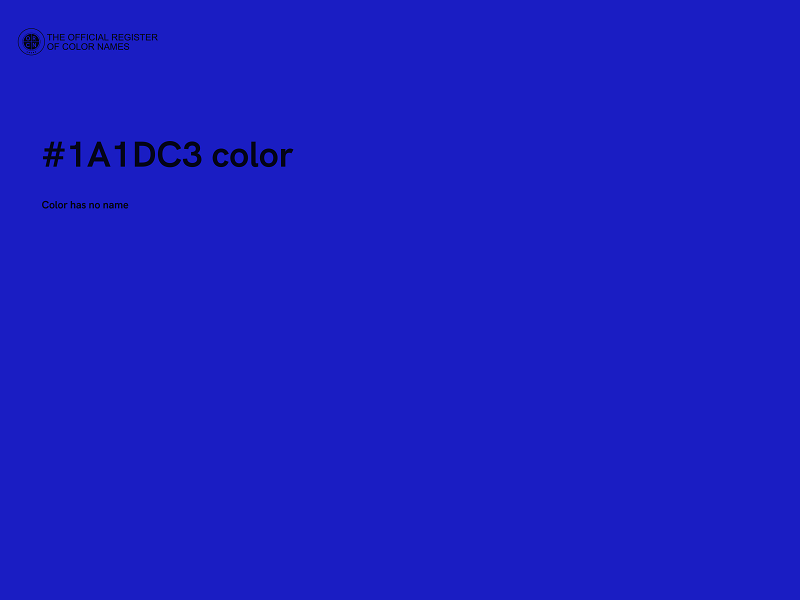 #1A1DC3 color image