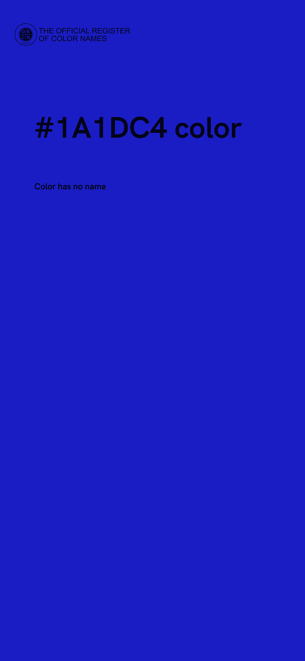 #1A1DC4 color image