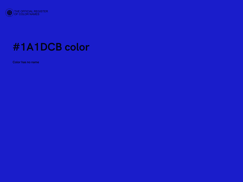 #1A1DCB color image