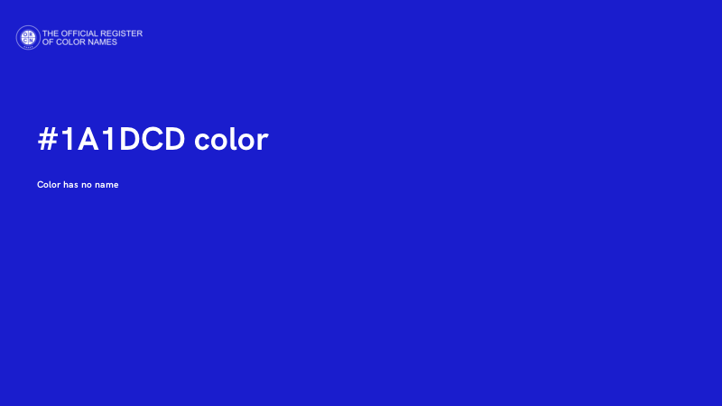 #1A1DCD color image