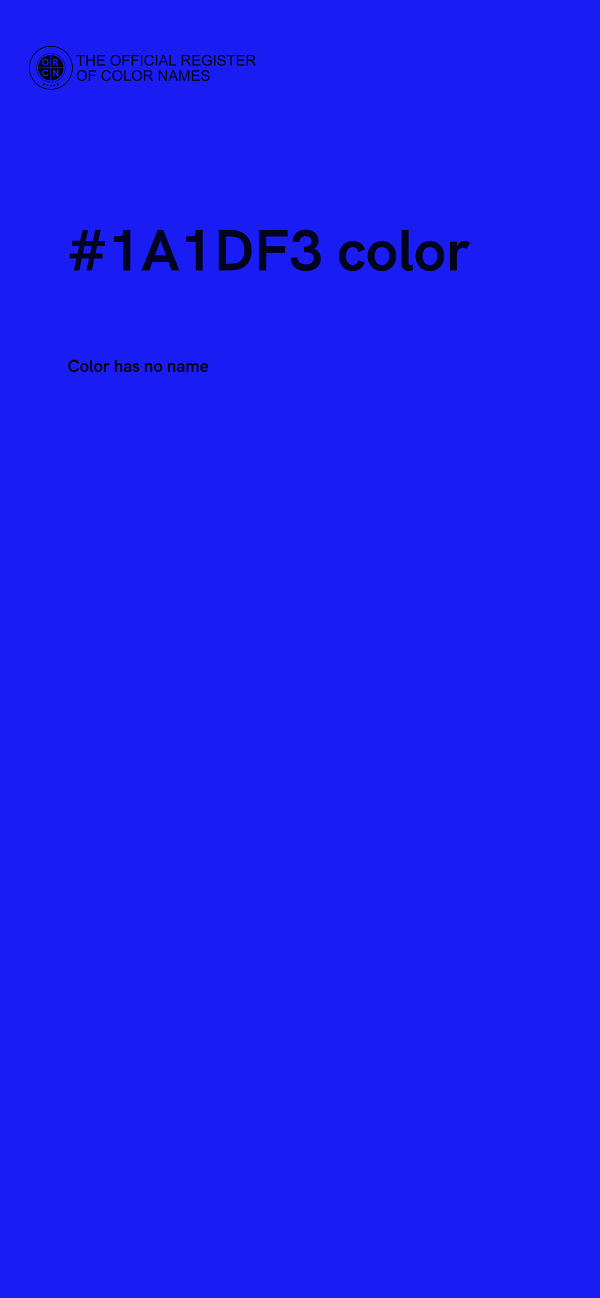 #1A1DF3 color image