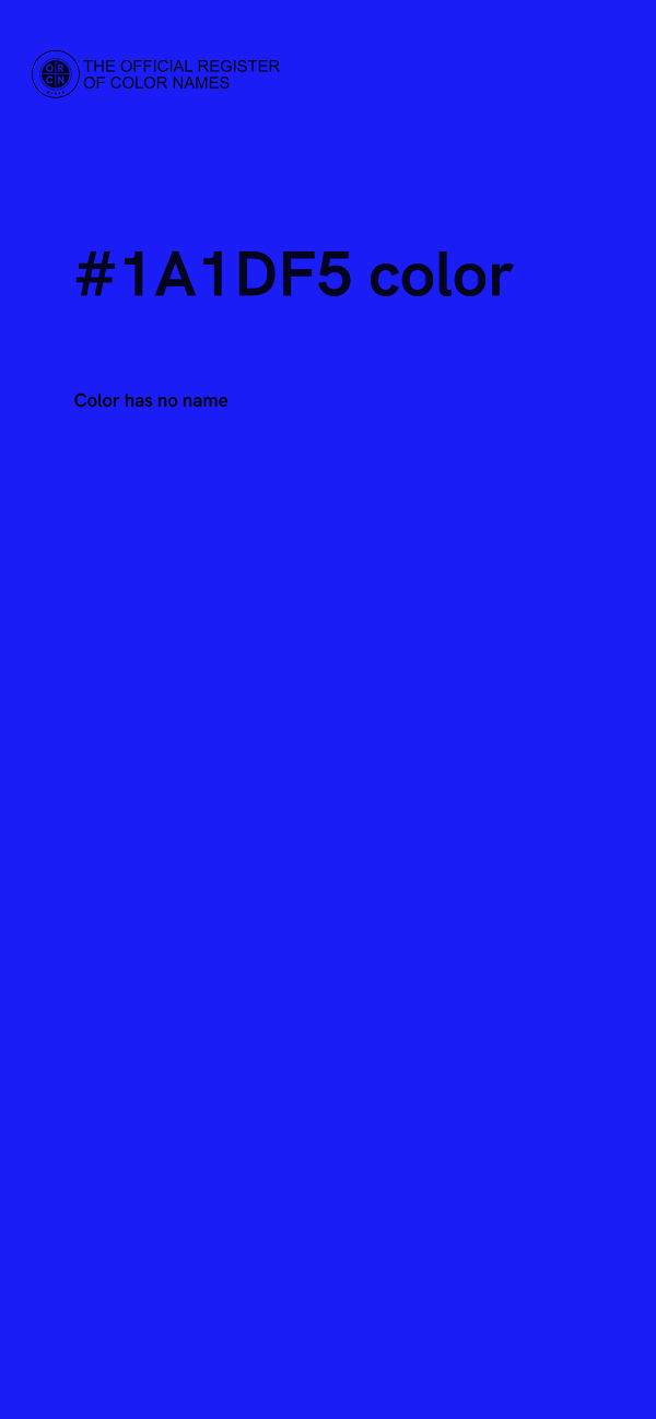 #1A1DF5 color image