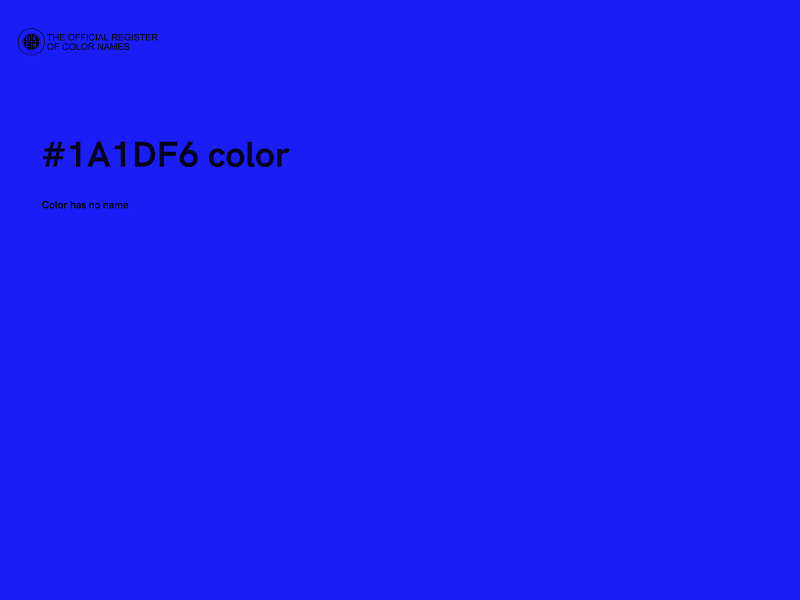 #1A1DF6 color image