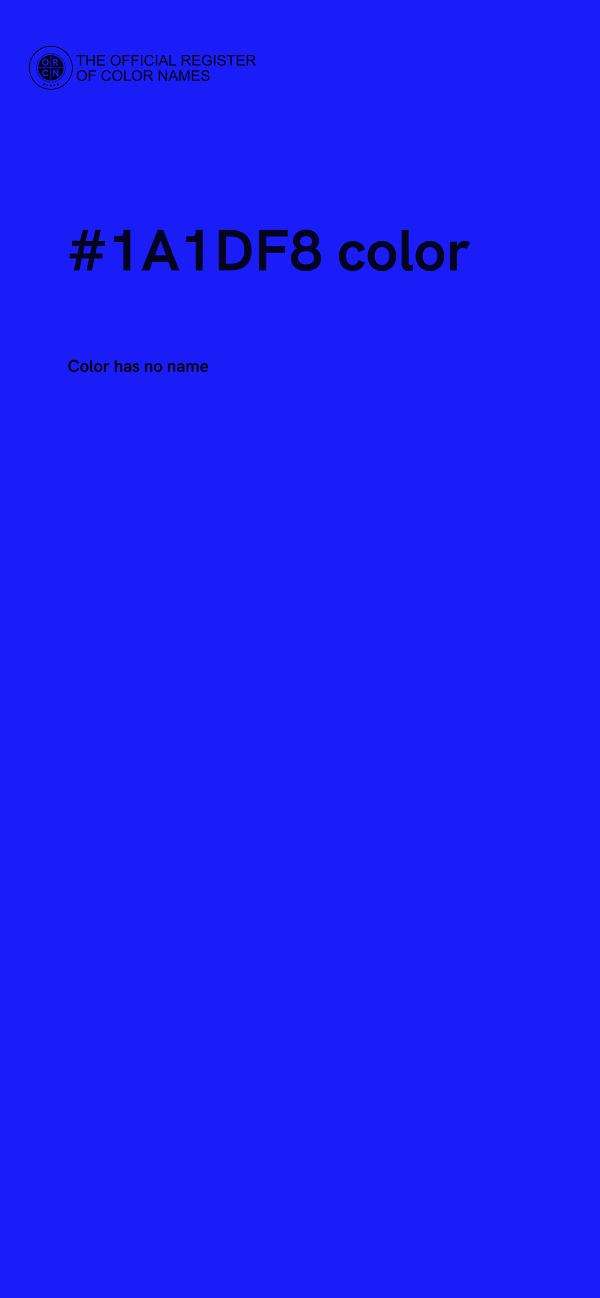 #1A1DF8 color image