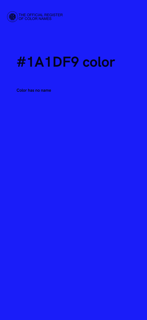 #1A1DF9 color image