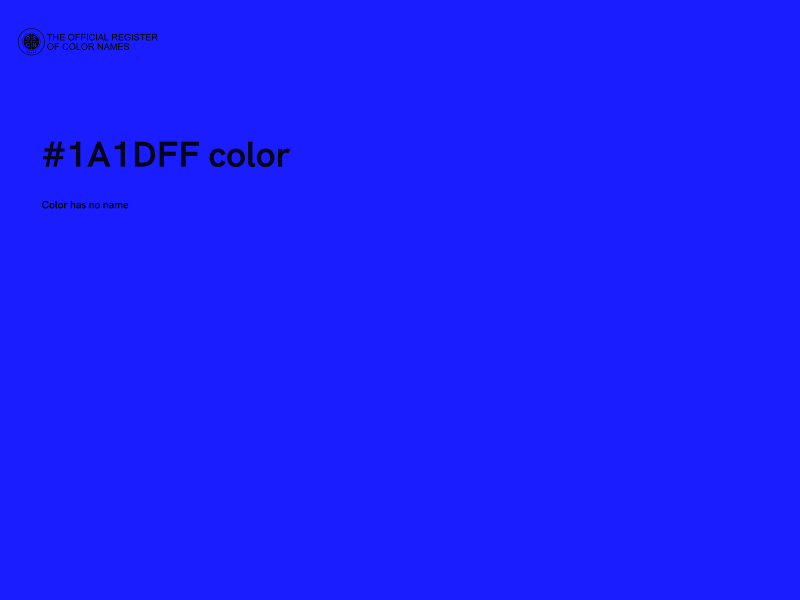 #1A1DFF color image