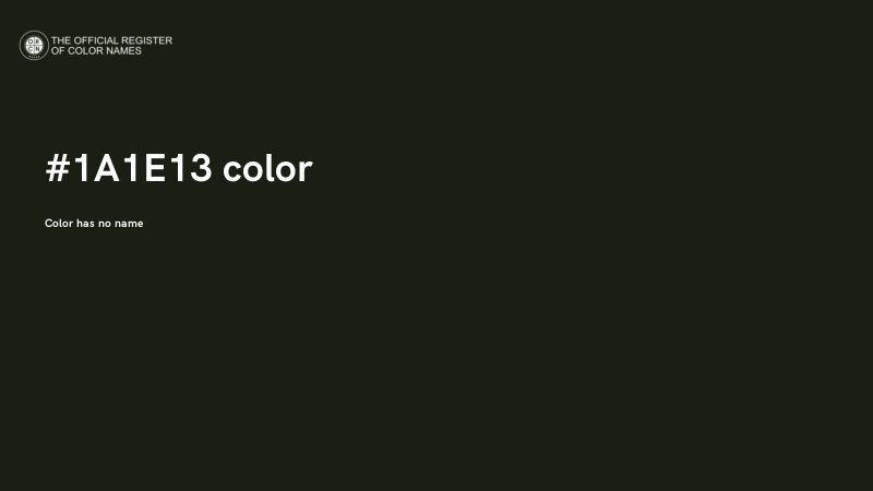 #1A1E13 color image