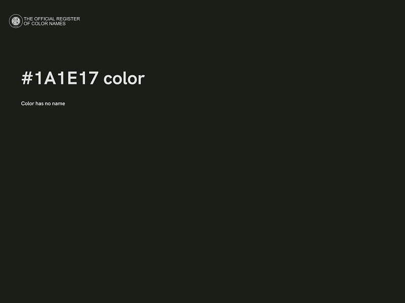 #1A1E17 color image