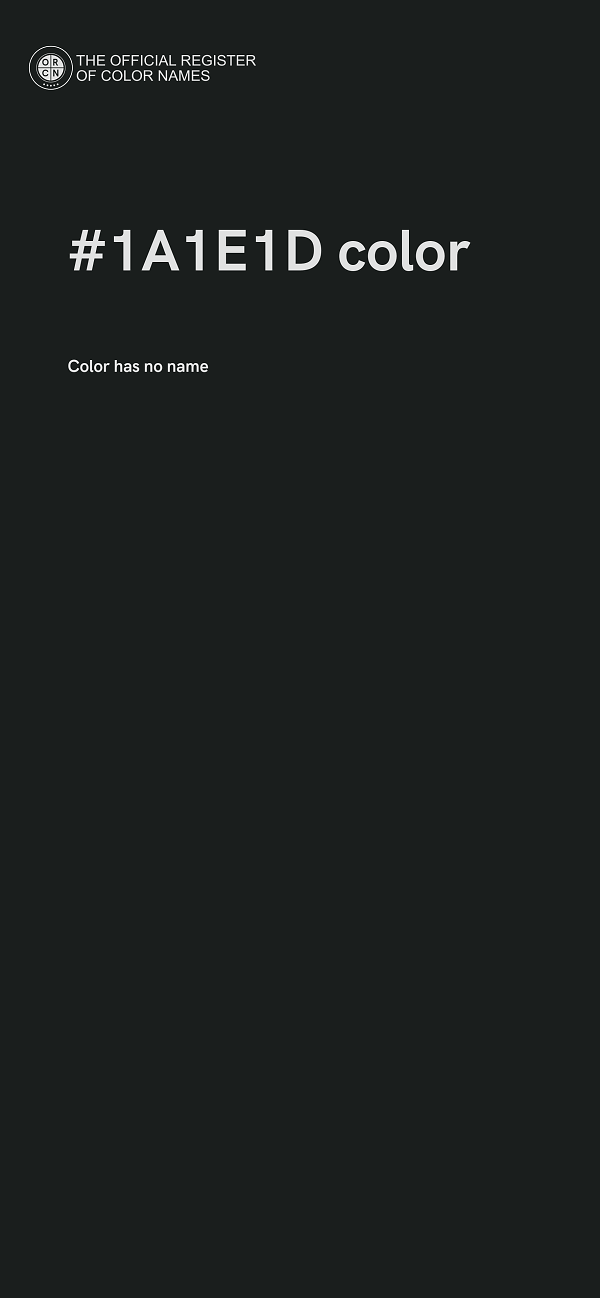 #1A1E1D color image