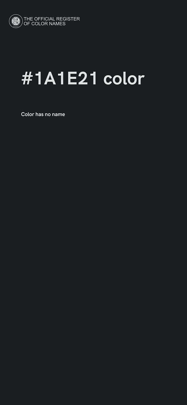 #1A1E21 color image