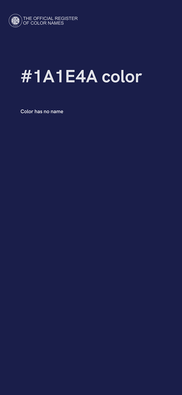 #1A1E4A color image