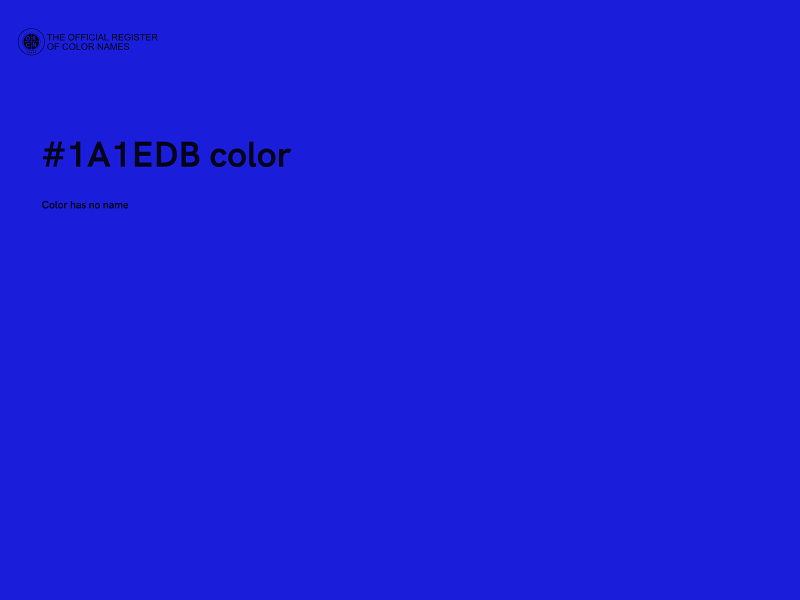 #1A1EDB color image