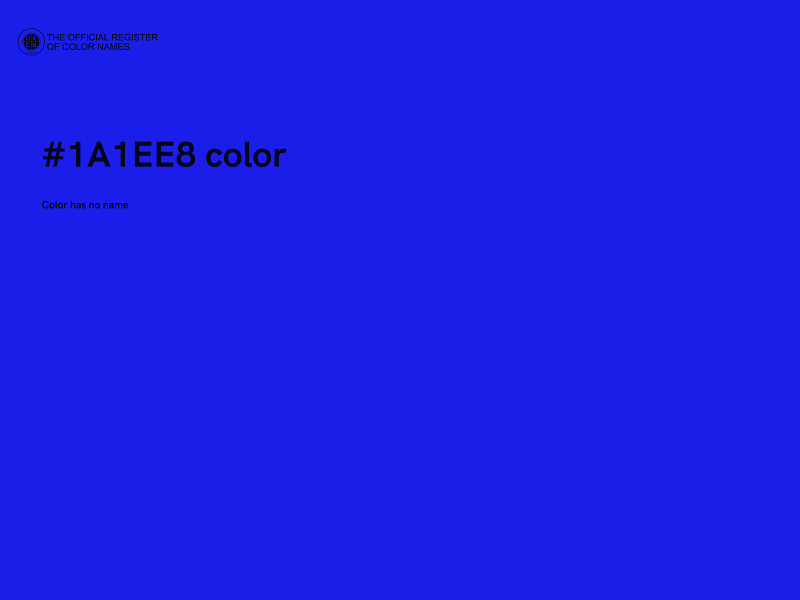 #1A1EE8 color image