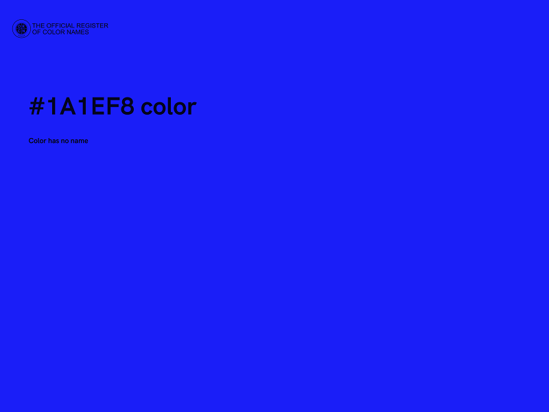 #1A1EF8 color image