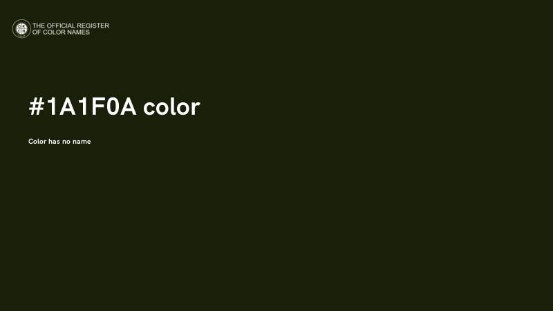 #1A1F0A color image