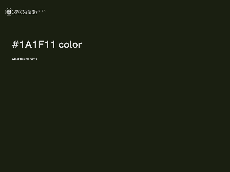 #1A1F11 color image