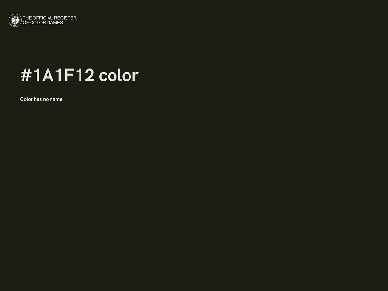 #1A1F12 color image