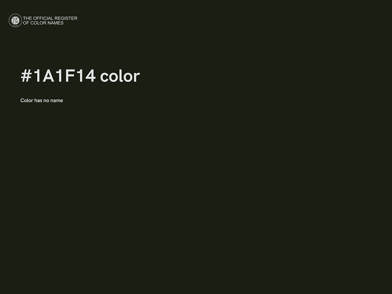 #1A1F14 color image