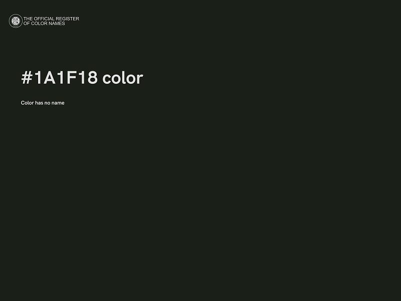 #1A1F18 color image