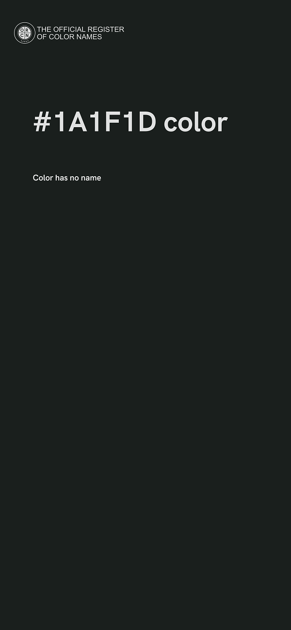 #1A1F1D color image