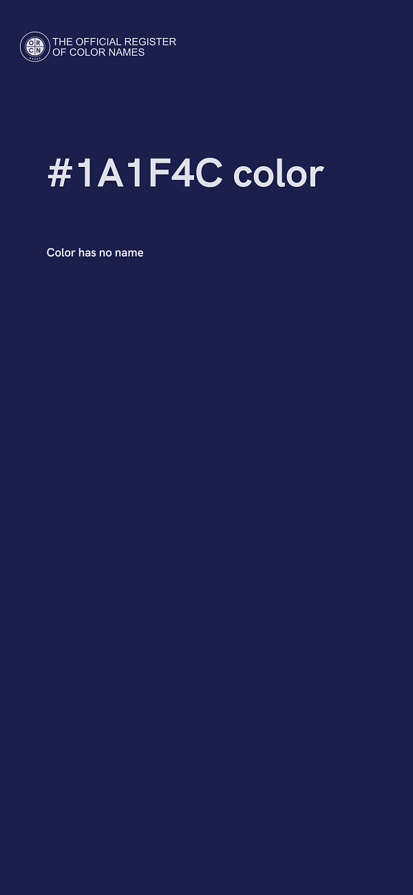 #1A1F4C color image