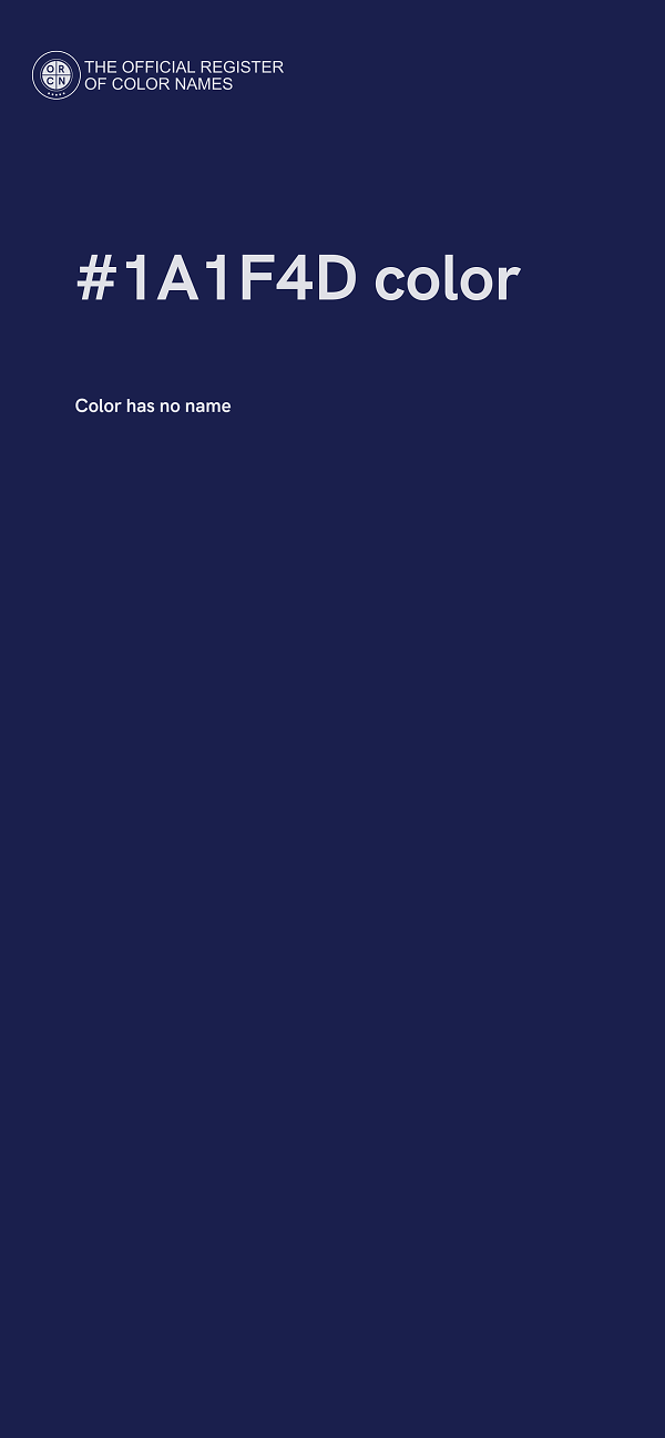 #1A1F4D color image