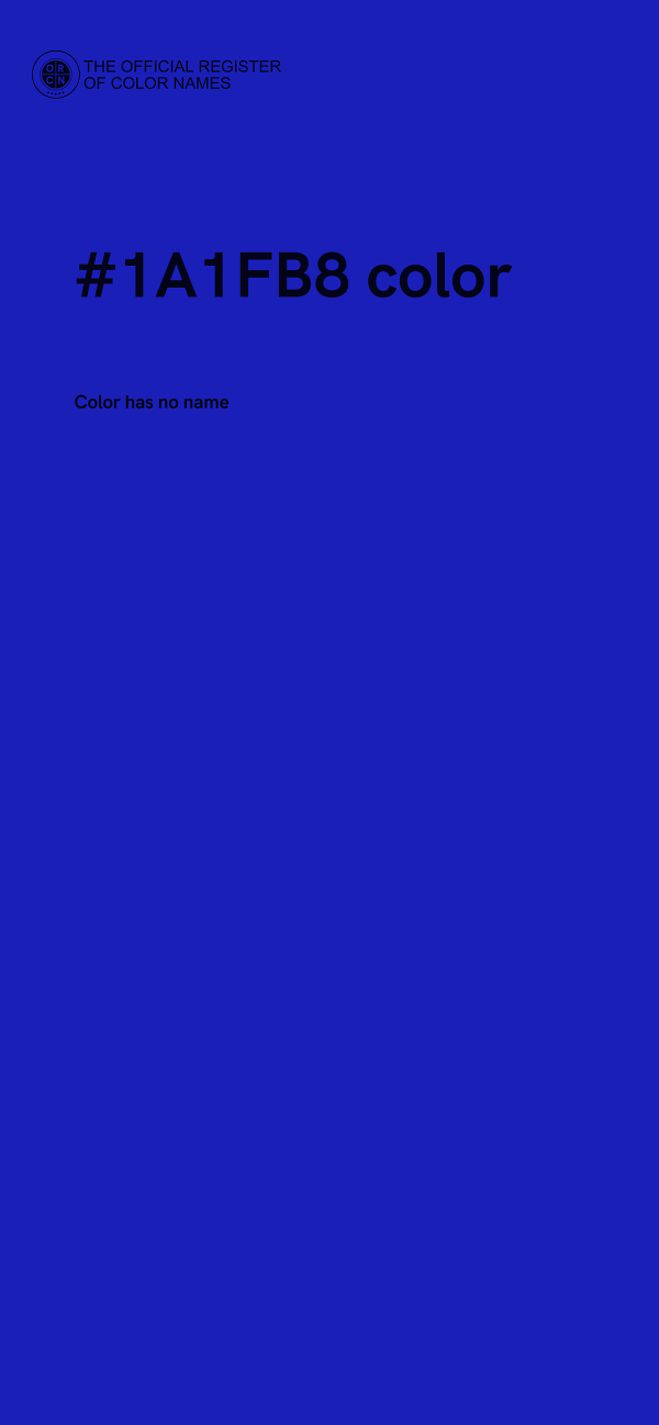 #1A1FB8 color image