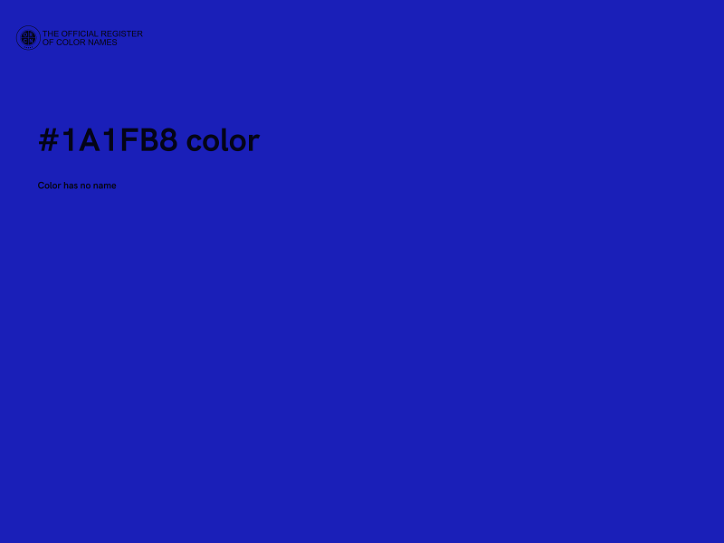 #1A1FB8 color image