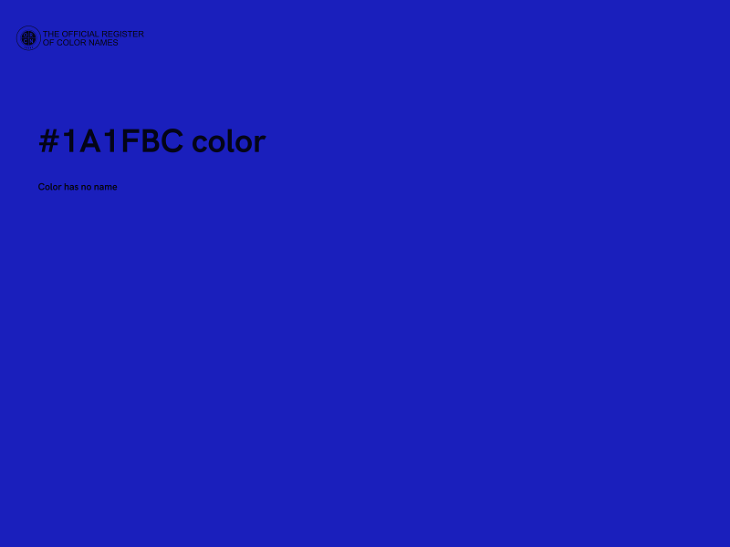 #1A1FBC color image