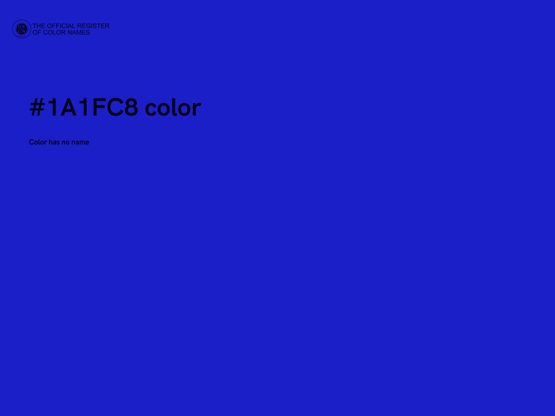 #1A1FC8 color image