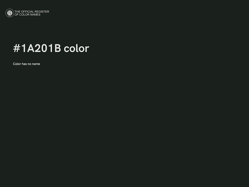 #1A201B color image