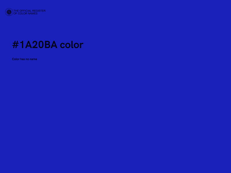 #1A20BA color image