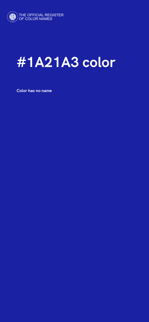 #1A21A3 color image