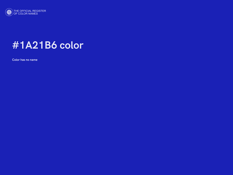 #1A21B6 color image