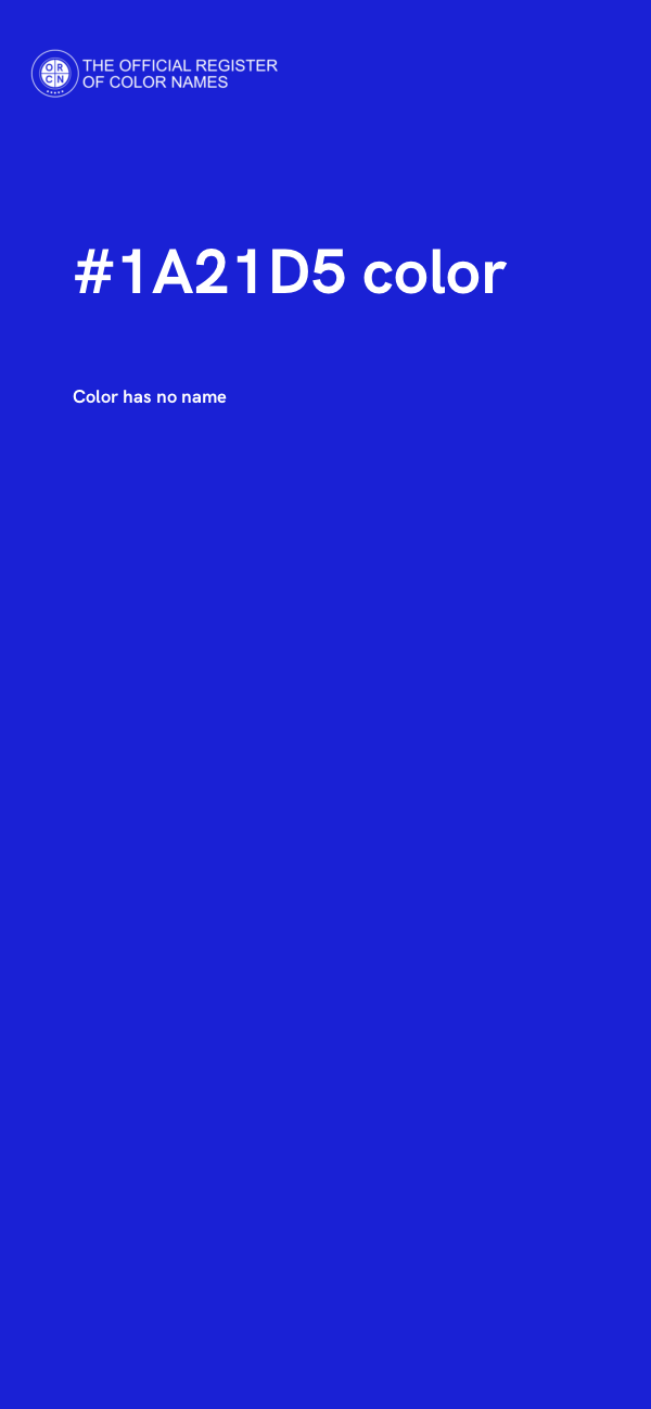 #1A21D5 color image