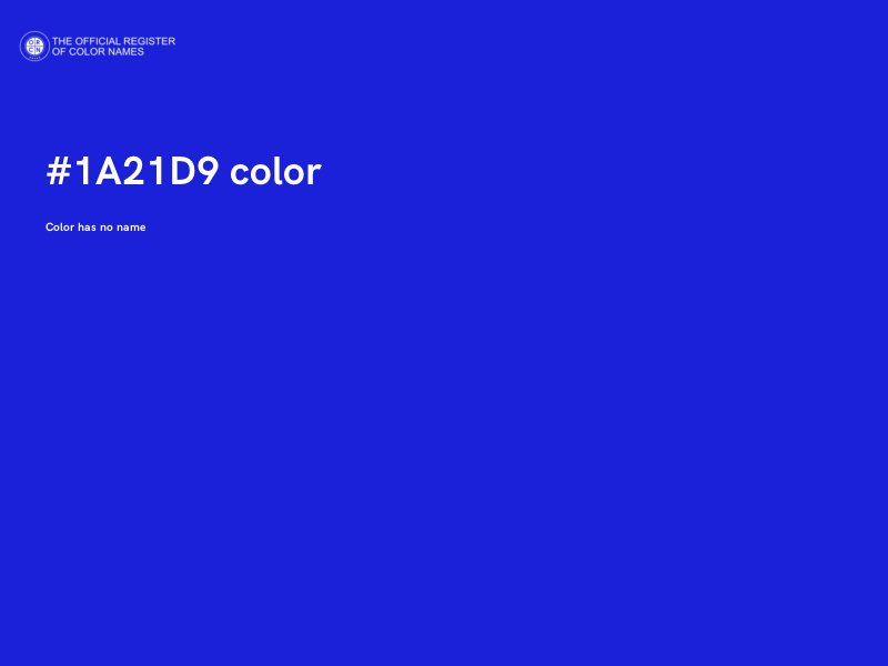 #1A21D9 color image