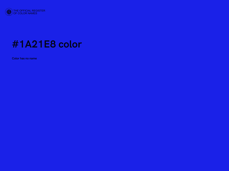 #1A21E8 color image