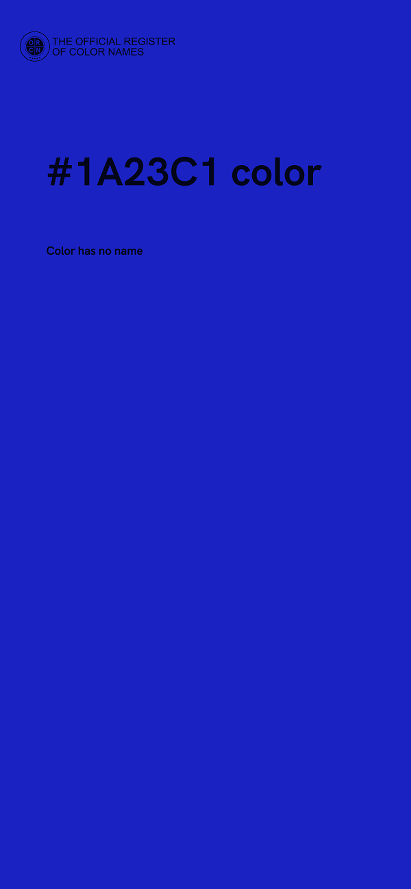 #1A23C1 color image