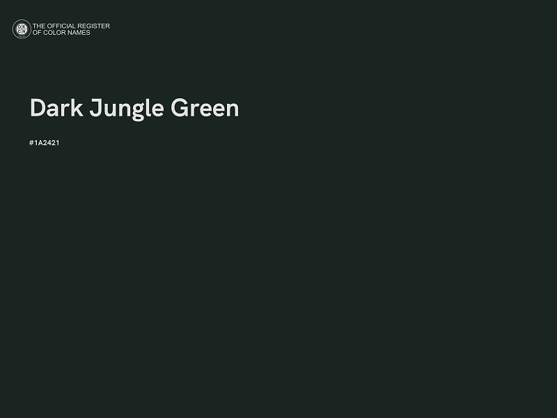 #1A2421 - Dark Jungle Green color image