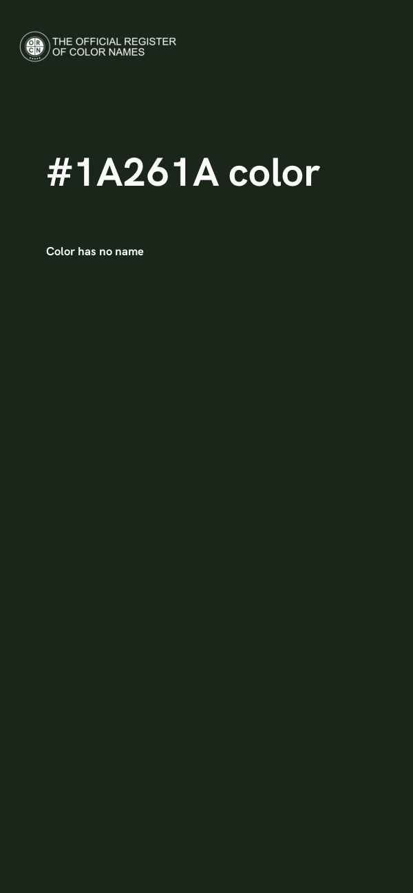#1A261A color image
