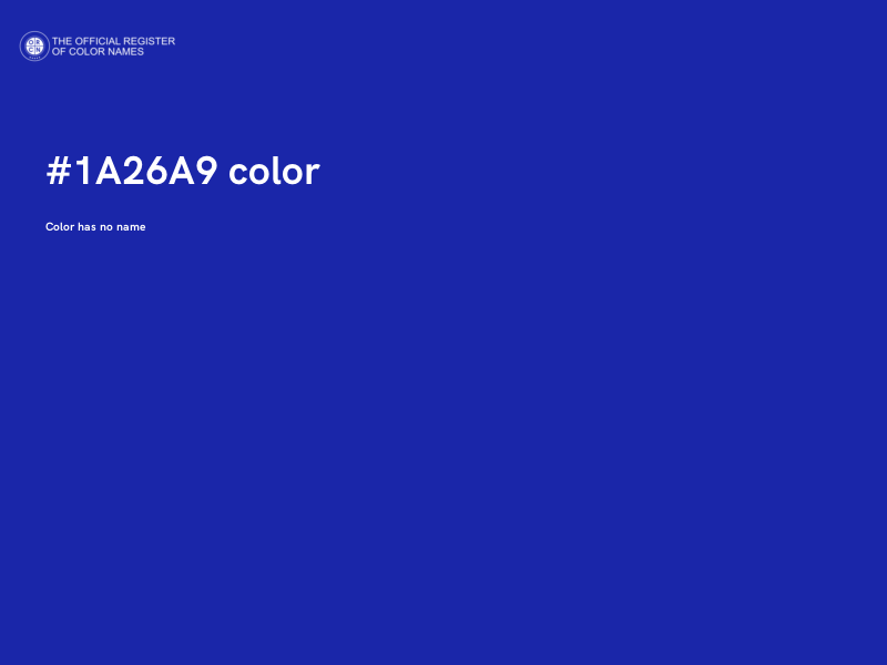 #1A26A9 color image