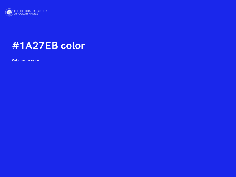 #1A27EB color image