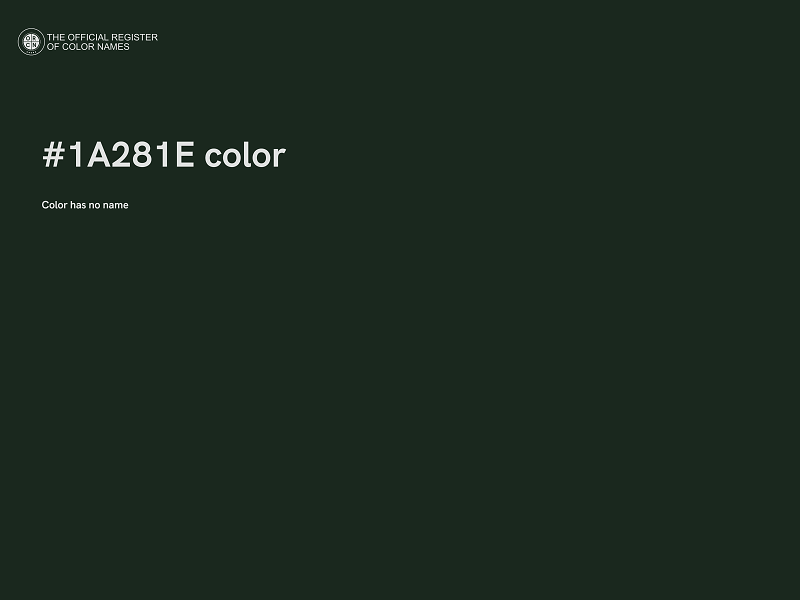 #1A281E color image