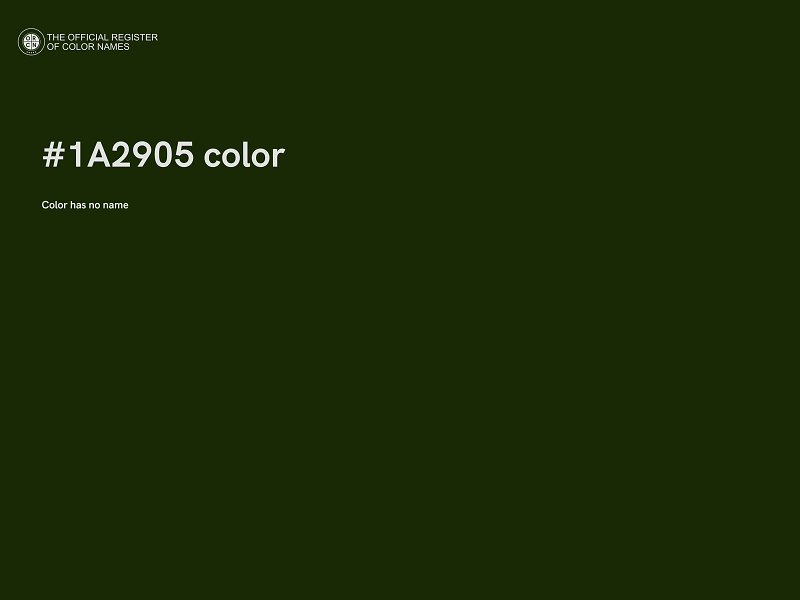 #1A2905 color image