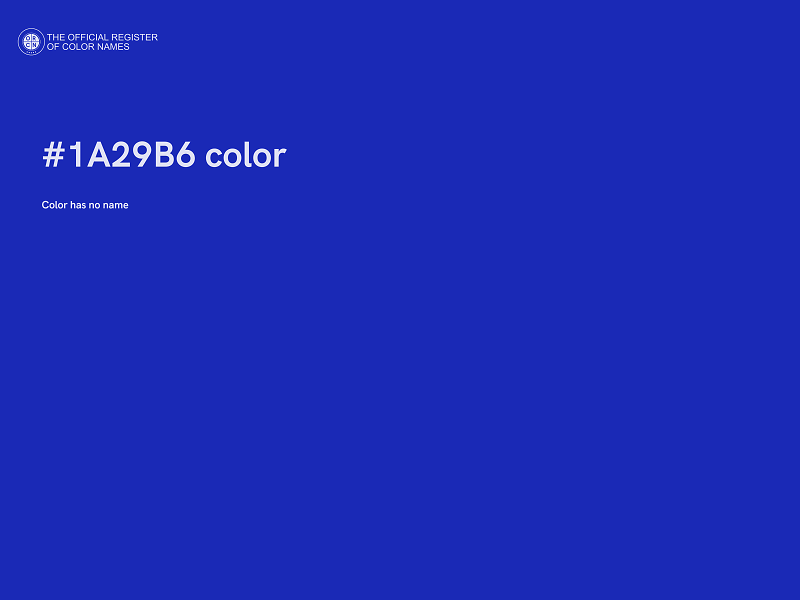 #1A29B6 color image