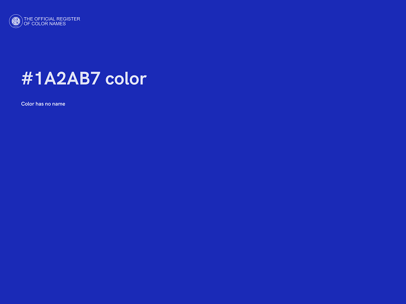 #1A2AB7 color image