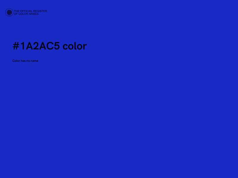 #1A2AC5 color image