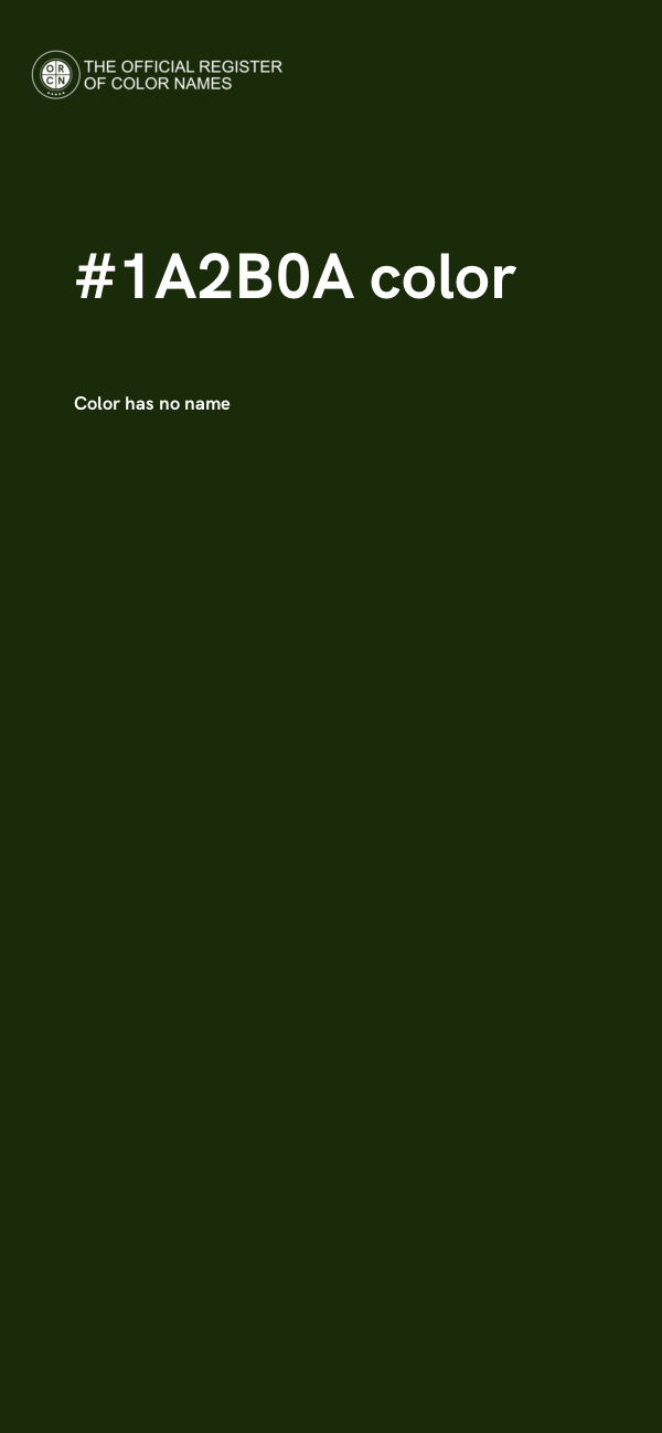 #1A2B0A color image