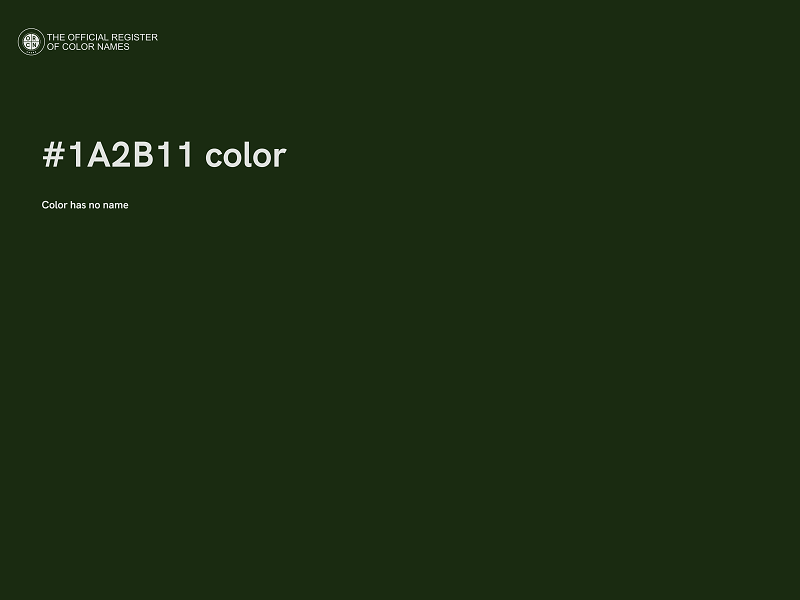 #1A2B11 color image