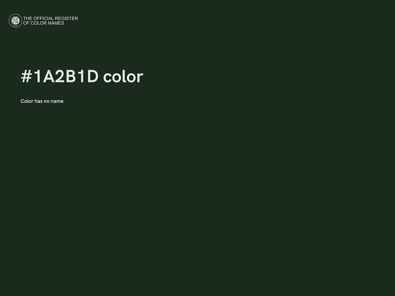 #1A2B1D color image